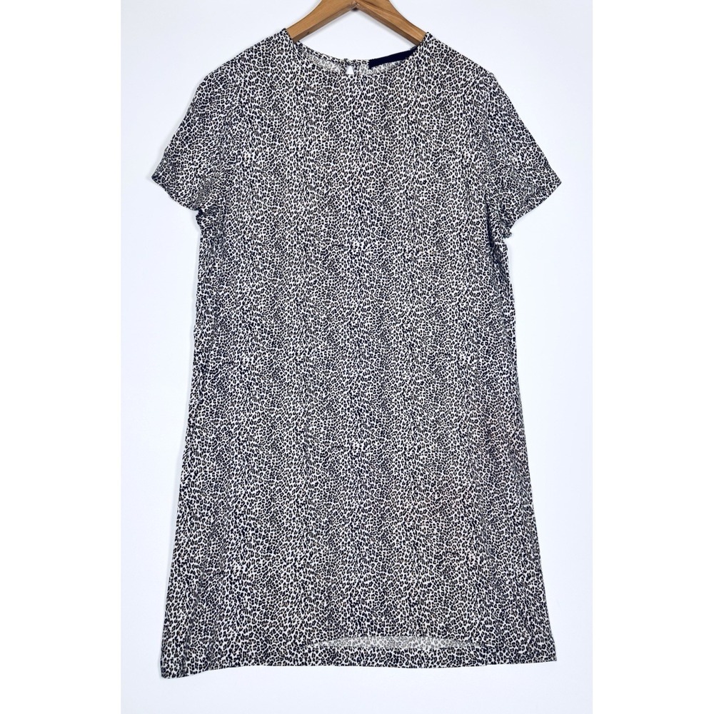 Jenni Kayne Leopard T Shirt Dress Medium Animal Print Viscose Minimalist Style